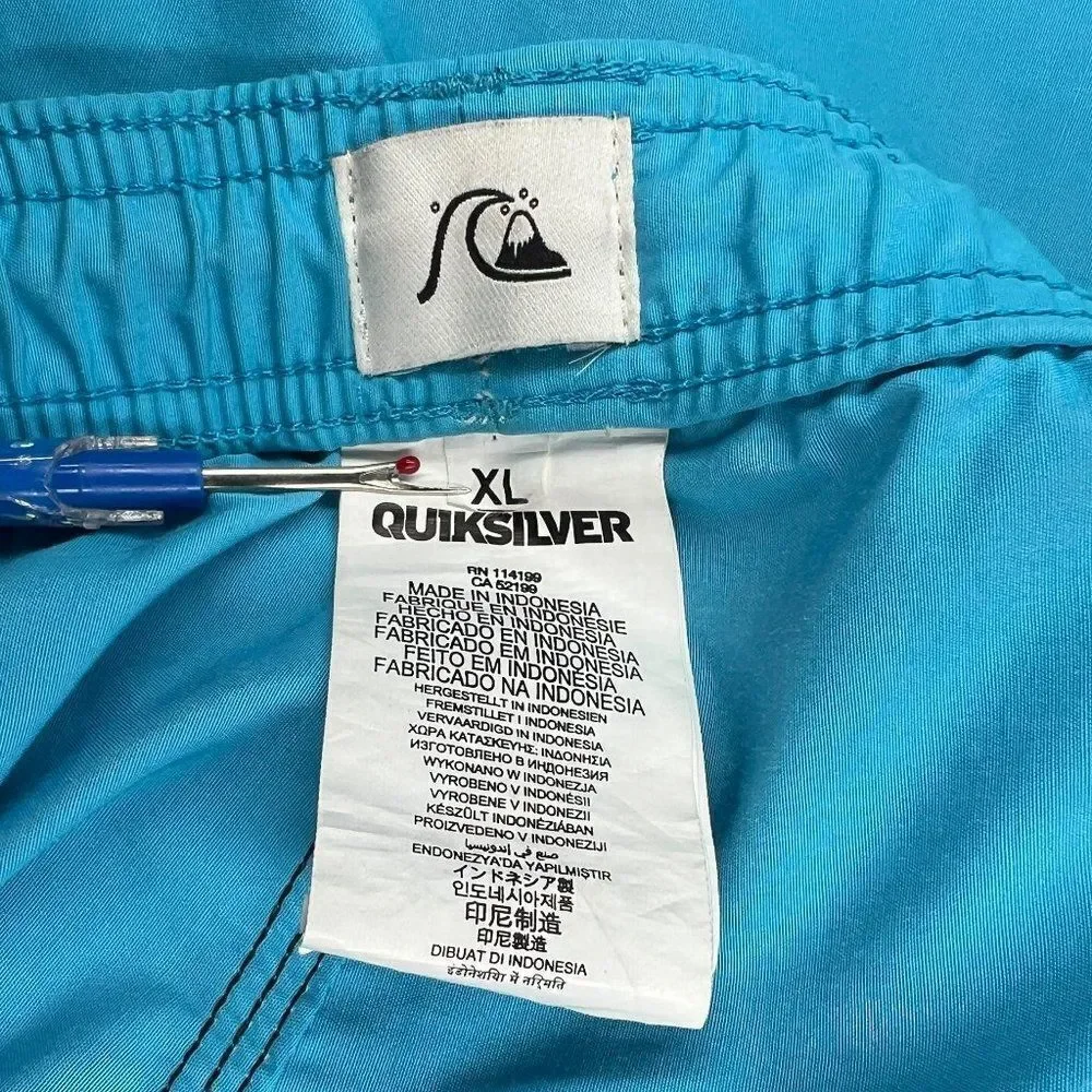 Quiksilver Shorts Mens Size XL Blue Summer Beach Athletic Swim trunk Boardshorts